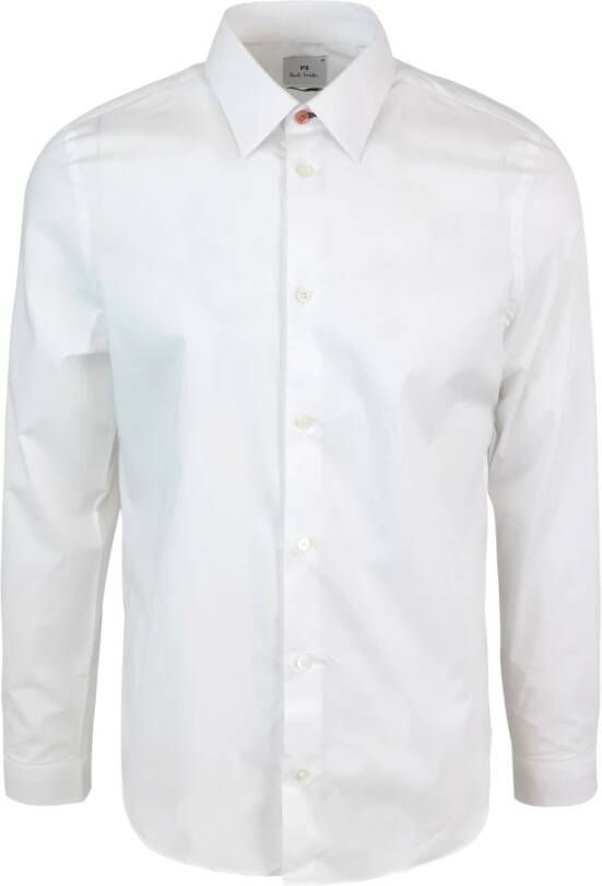 PS By Paul Smith Witte Getailleerde Overhemd White Heren