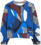 PS By Paul Smith Botanische Collage Sweater Blauw Dames - Thumbnail 1