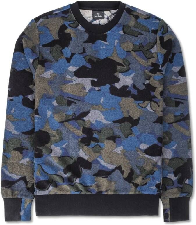 PS By Paul Smith Camouflage sweatshirt Blauw Heren