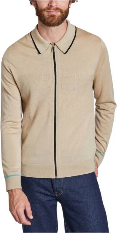 PS By Paul Smith Cardigans Beige Heren