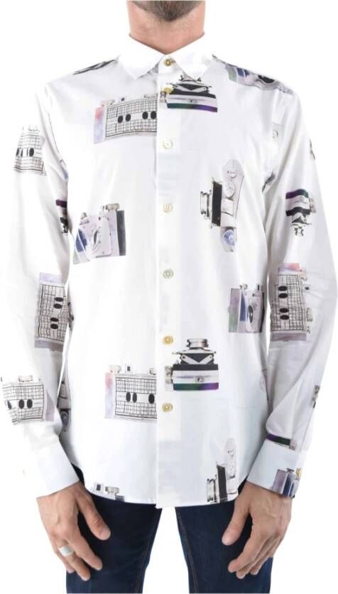 PS By Paul Smith Casual overhemd Wit Heren