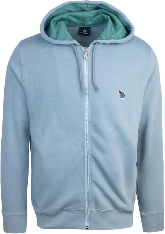 PS By Paul Smith Lichtblauwe Sweater met Rits Blue Heren