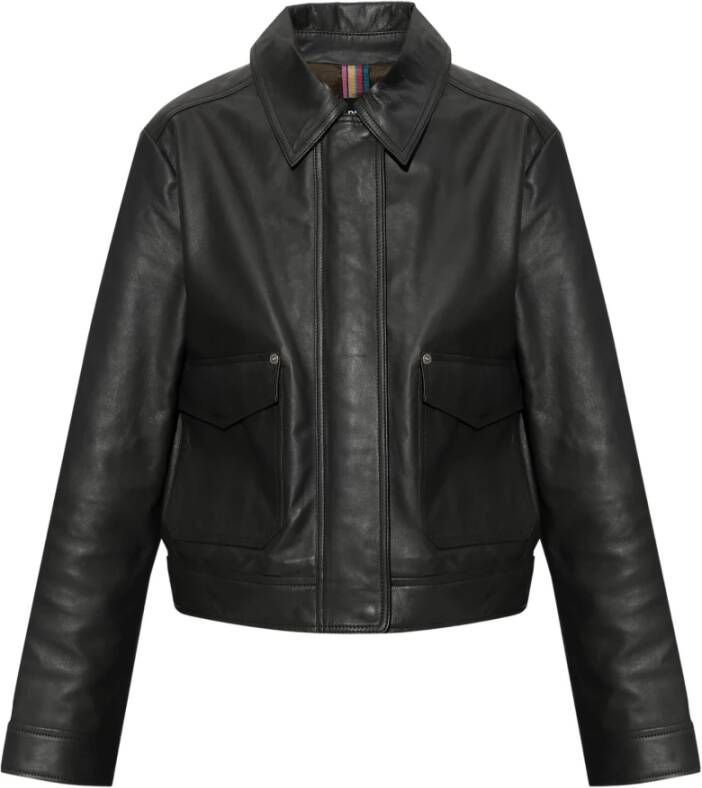 PS By Paul Smith Leather Jackets Groen Dames