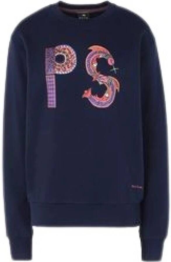 PS By Paul Smith Logo print sweatshirt Blauw Heren