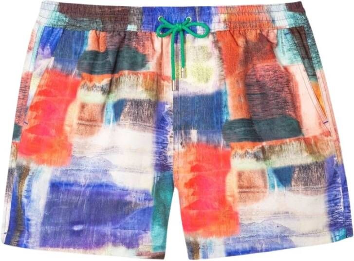 PS By Paul Smith Paul Smith Print Swimshorts Blauw Heren