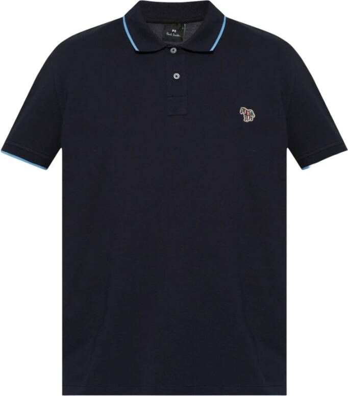 PS By Paul Smith Blauw Polo Shirt met Geborduurd Logo Blue Heren