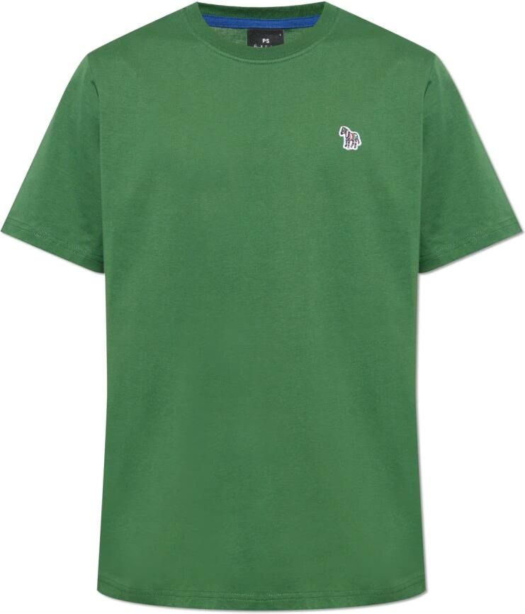 PS PAUL SMITH Heren Polo's & T-shirts Mens Reg Fit T-shirt Zebra Groen - Foto 9