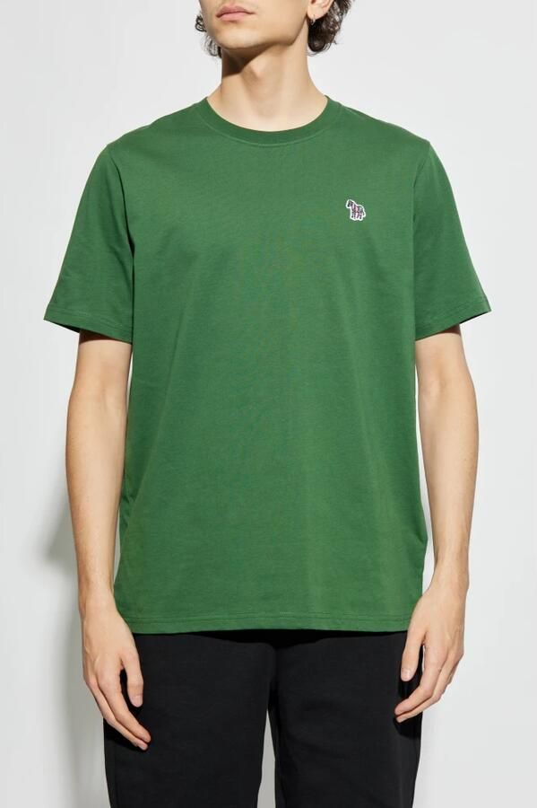 PS PAUL SMITH Heren Polo's & T-shirts Mens Reg Fit T-shirt Zebra Groen - Foto 7