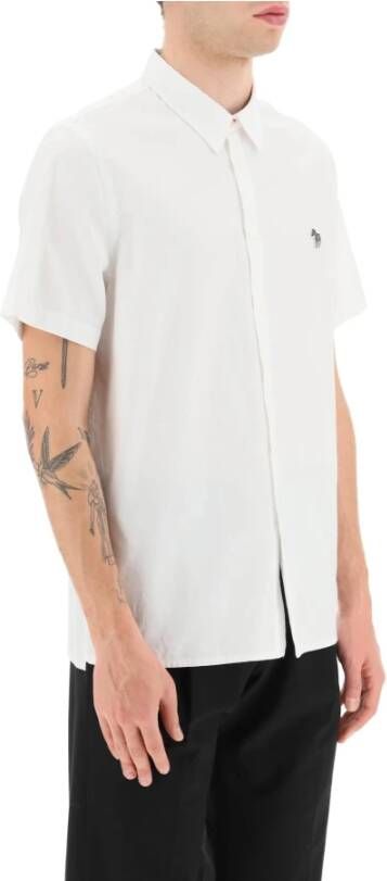 PS By Paul Smith Ps paul smith short sleeve shirt in organic cotton White Heren