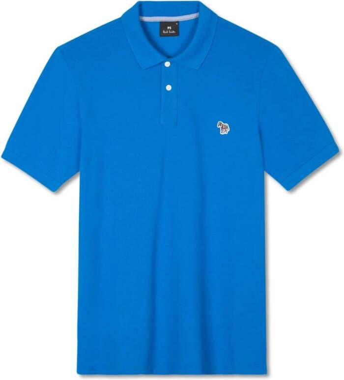 PS By Paul Smith Reg Fit SS Polo Shirt Blauw Heren