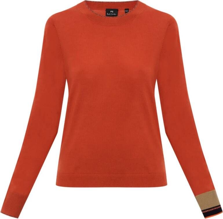 PS By Paul Smith Round-neck Knitwear Oranje Dames
