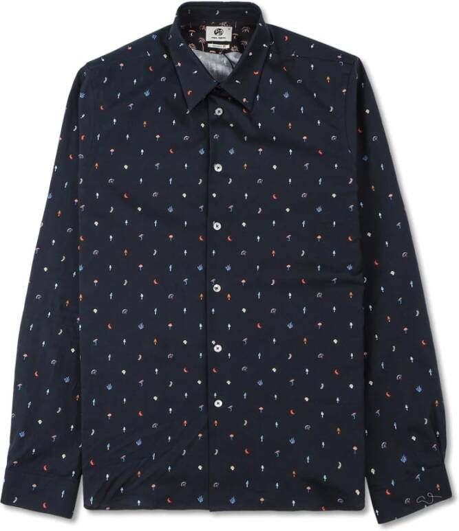 PS By Paul Smith Shirt champignon dots Blauw Heren