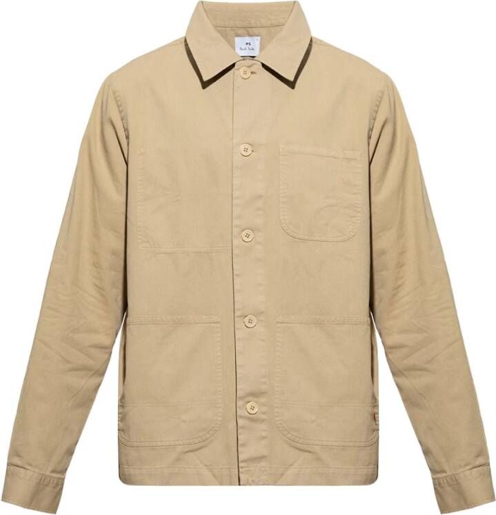 PS By Paul Smith Shirt with logo Beige Heren