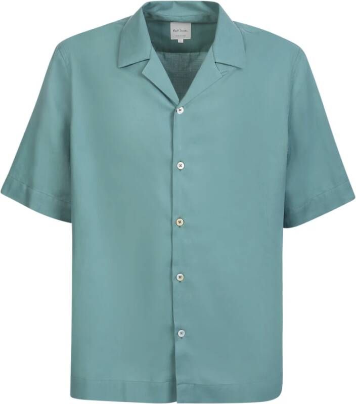 PS By Paul Smith Short-sleeved poplin shirt made in Italy by Paul Smith Groen Heren