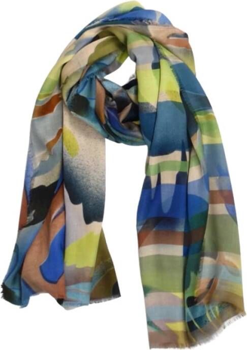 PS By Paul Smith Silky Scarves Blauw Dames