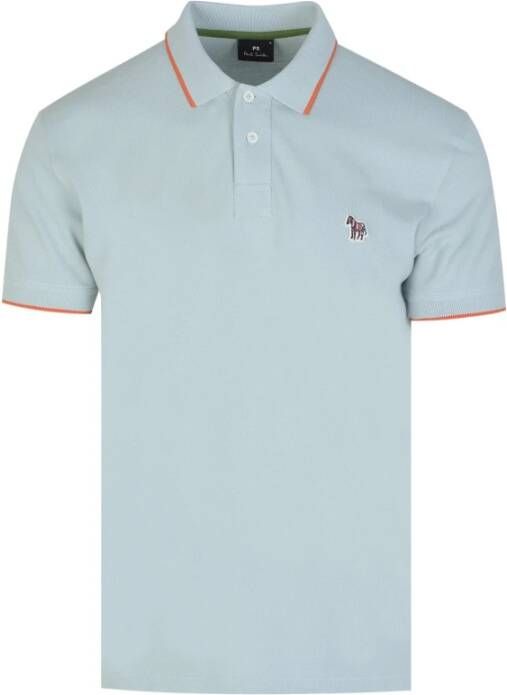 PS By Paul Smith Slim Zebra Polo -shirt Blauw Heren