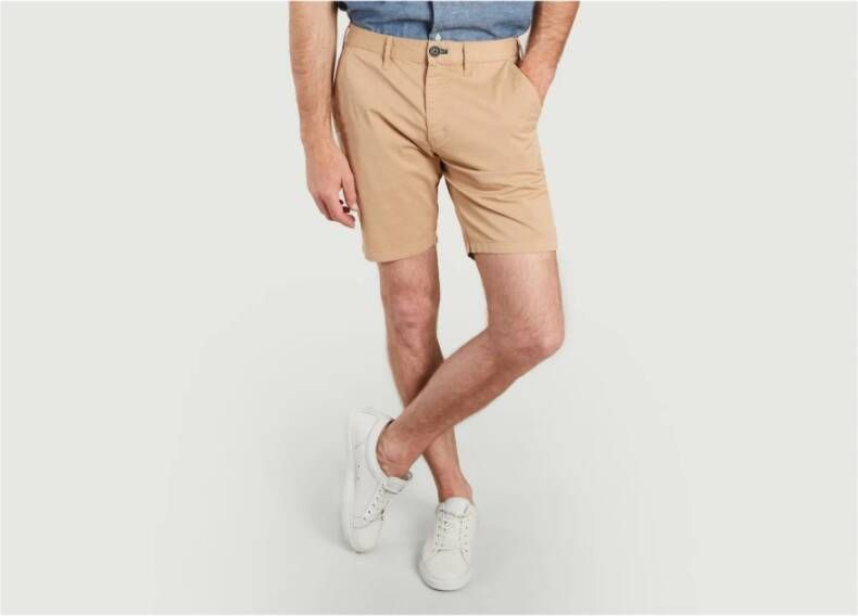 PS By Paul Smith Stretch cotton chino shorts Beige Heren
