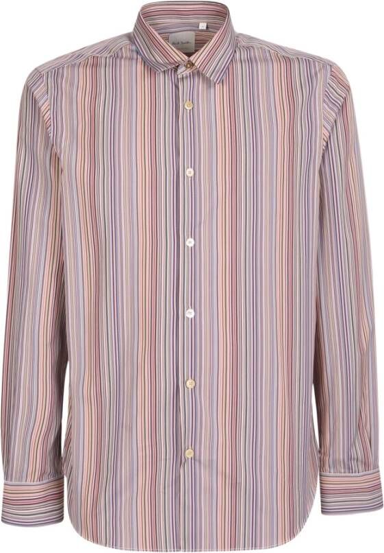 PS By Paul Smith Striped print shirt Pink Heren