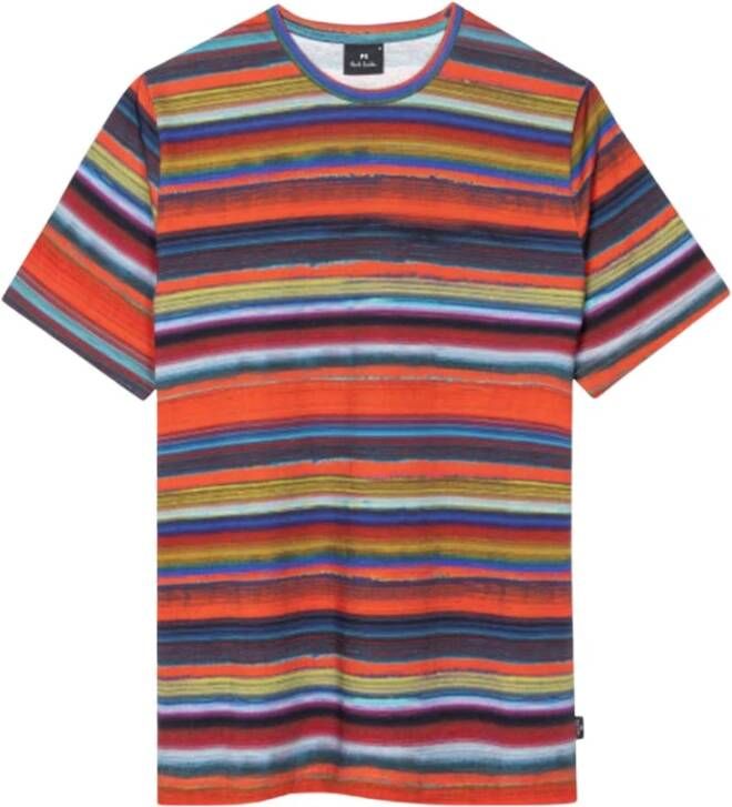 PS By Paul Smith Striped T-shirt Oranje Heren