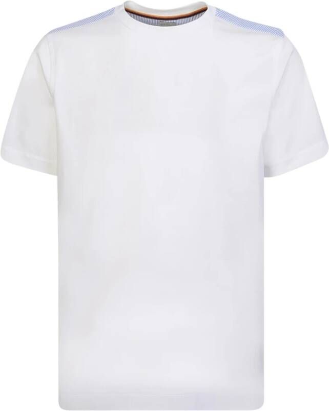 PS By Paul Smith T-shirt made in cotton with shirt-style back panel by Paul Smith Wit Heren