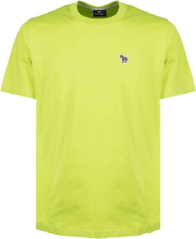 PS By Paul Smith Limegroene Zebra Logo T-shirt Green Heren