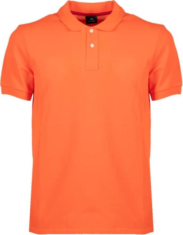 PS By Paul Smith Zebra Polo Shirt Oranje Upgrade Orange Heren