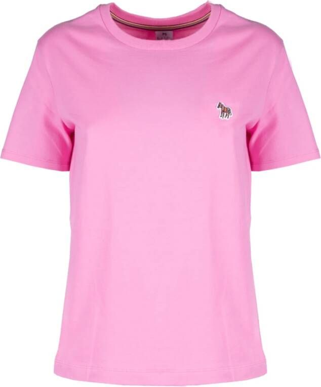 PS By Paul Smith Roze Zebra Logo T-shirt Pink Dames