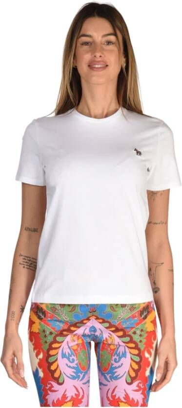PS By Paul Smith Biologisch katoenen T-shirt White Dames