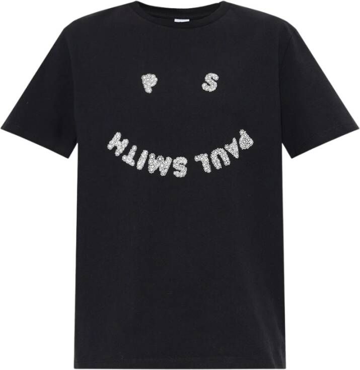 Paul Smith PS Capsule Happy T-shirts and Polos Black Zwart Dames