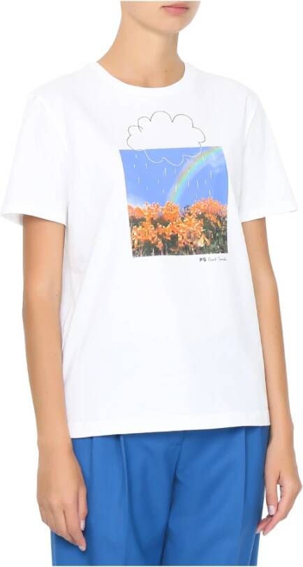 PS By Paul Smith Zonneschijn ; Douches T-shirt Wit Dames