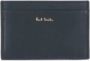 PS By Paul Smith Leren kaarthouder met handtekeningstreep print Black Heren - Thumbnail 1