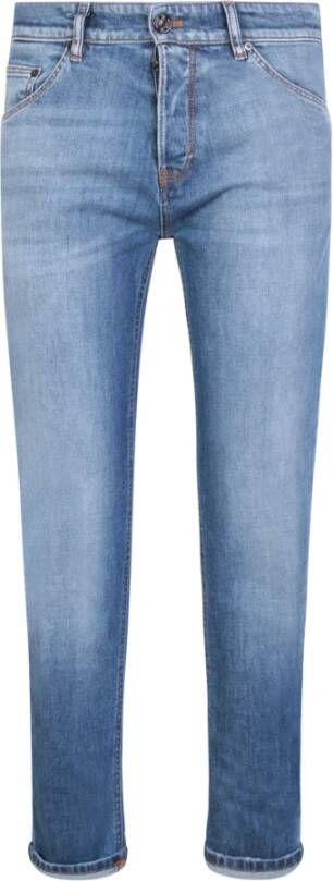 PT Torino Blauwe Distressed Slim Fit Jeans Blauw Heren