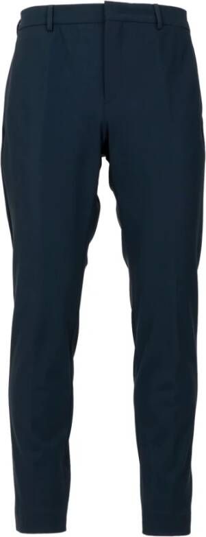 PT Torino Blauwe katoenen broek met knoop- en ritssluiting Blauw Heren