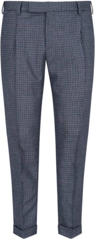 PT Torino Op maat gemaakte wollen broek grijs riemlussen Gray Heren