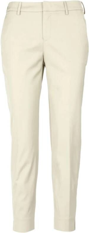 PT Torino Cropped Trousers Beige Dames