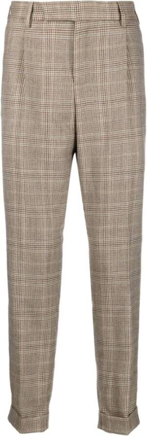 PT Torino Cropped Trousers Beige Heren
