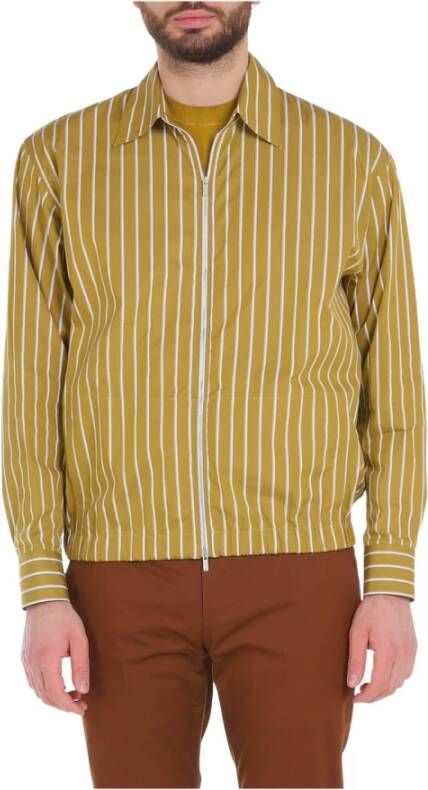 PT Torino Fantasie shirt met zip Yellow Heren