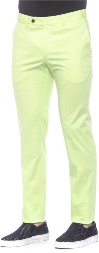 PT Torino Green Cotton Jeans Pant Groen Heren