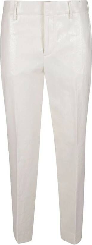 PT Torino Leather Trousers Wit Dames