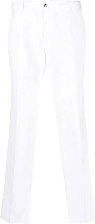 PT Torino Leather Trousers White Heren