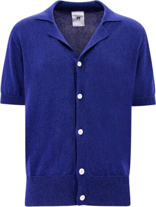 PT Torino Short Sleeve Shirts Blauw Heren