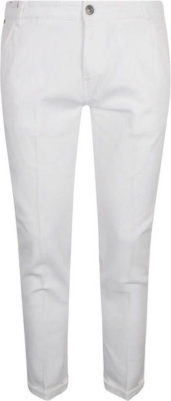 PT Torino Witte Slim Jeans met Logopatch White Heren