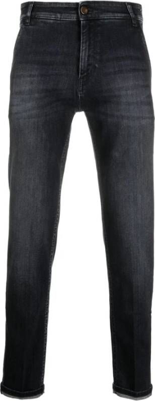 PT Torino Zwarte Denim Straight-Leg Jeans Blue Heren