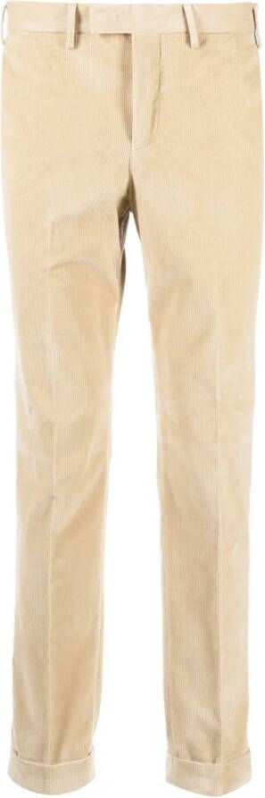 PT Torino Straight Trousers Beige Heren