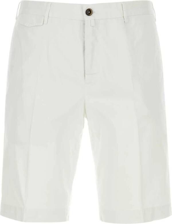 PT Torino Stretch katoenen Bermuda shorts White Heren
