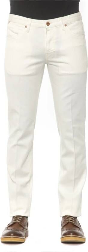 PT Torino Witte katoenen jeans Hijgen Wit Heren