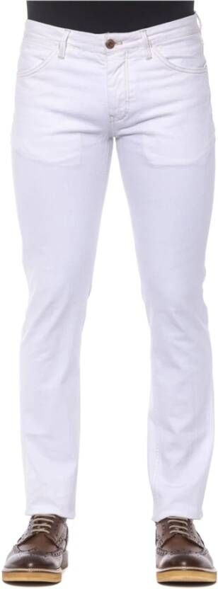 PT Torino Witte katoenen jeans Hijgen White Heren