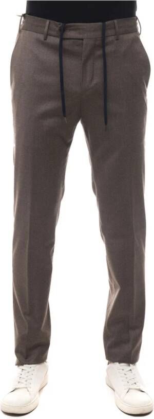 Pt01 Flannel trousers Bruin Heren
