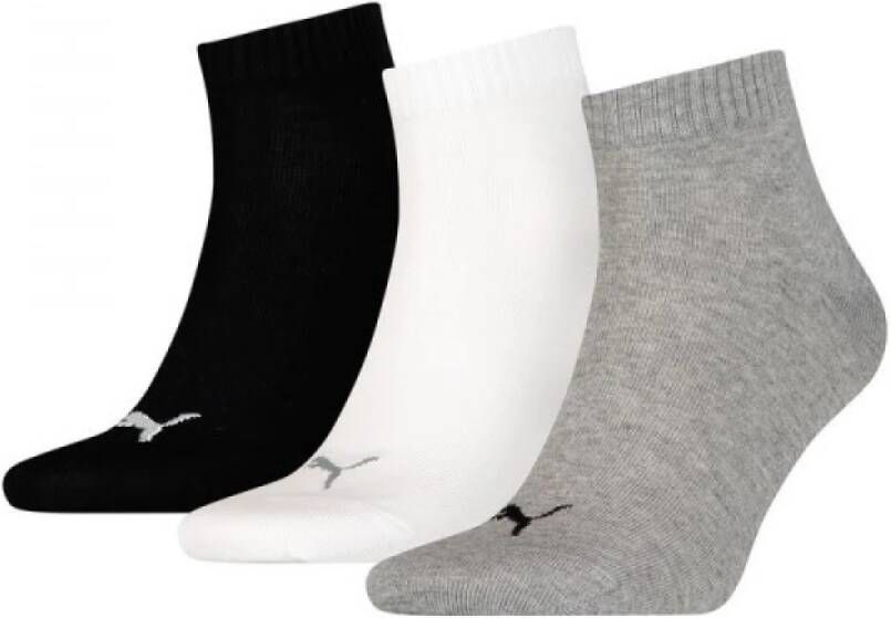Puma Logo enkelsokken pakket wit zwart grijs Multicolor Heren