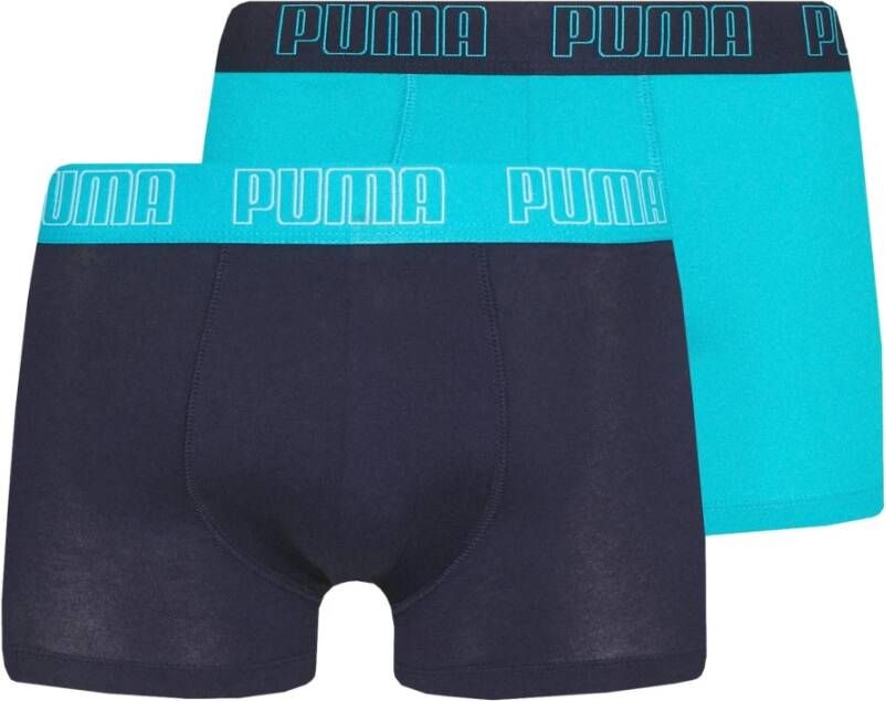 Puma Aqua Combo Basic Trunk Boxershorts Blauw Heren